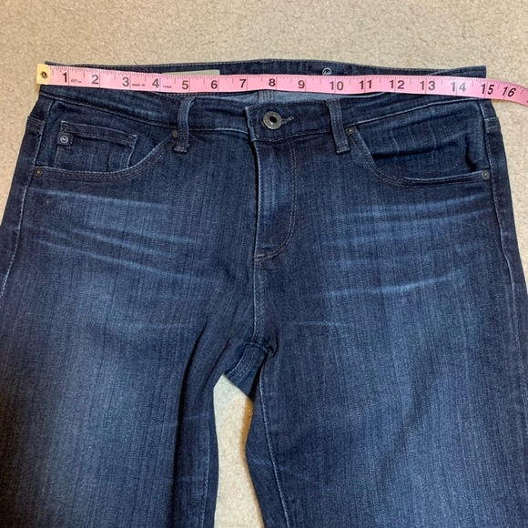AG Adriano Goldschmied The Stevie Slim Straight Dark Wash Jeans Women 29R - Picture 4 of 9